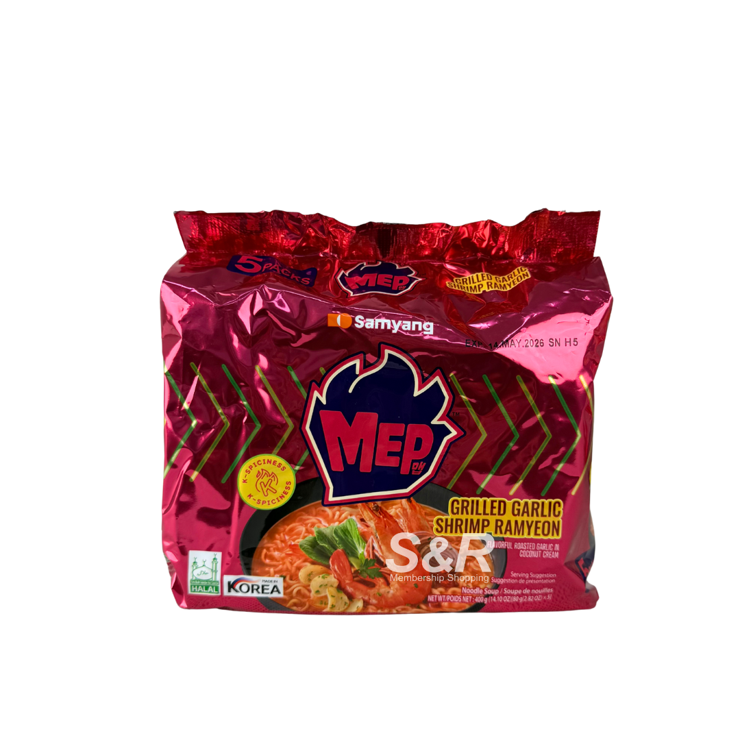 Samyang MEP Grilled Garlic Shrimp Ramyeon 5 x 80g